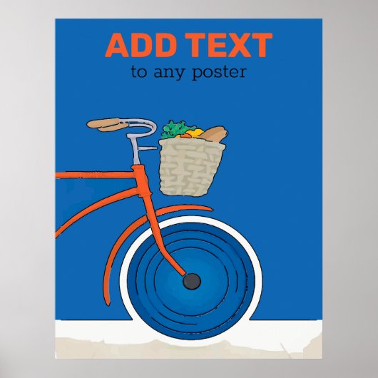Oude fiets, voeg of geef tekstPoster toe uit Poster (Voorkant)
