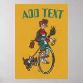 Oude fiets, voeg tekst Poster toe (Voorkant)