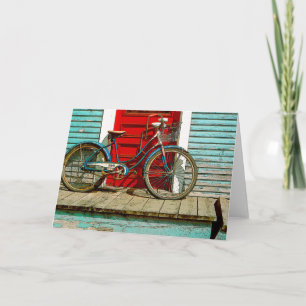 Oude fiets wenskaart kaart