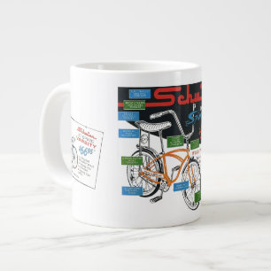 Oude fietsadvertentie grote koffiekop