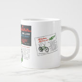 Oude fietsadvertentie grote koffiekop (Rechts)