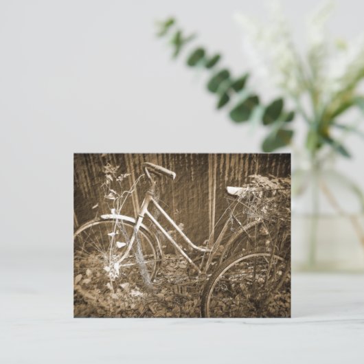 Oude fietsen briefkaart (Staand voorkant)
