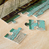 Oude Fietsfoto puzzel met geschenkdoos (Zijkant)