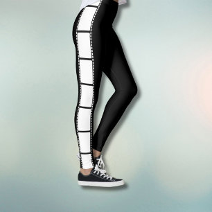 oude film zwart-wit leggings