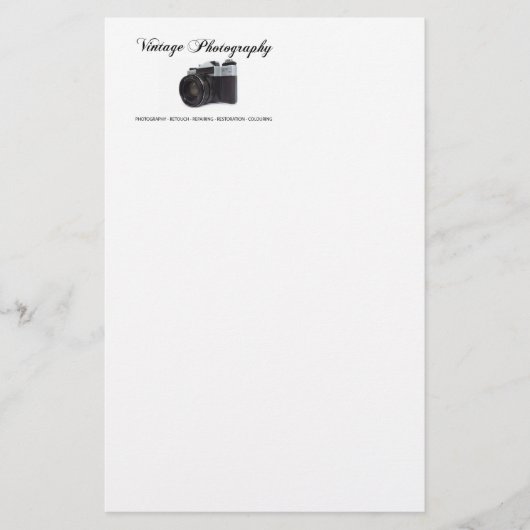 Oude filmcamera briefpapier (Voorkant)
