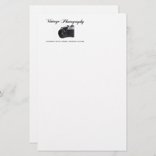 Oude filmcamera briefpapier (Voorkant / Achterkant)