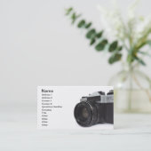 Oude filmcamera visitekaartje (Staand voorkant)