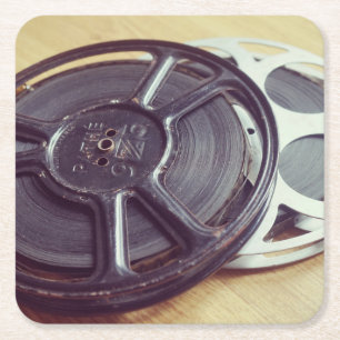 Oude filmrol film kartonnen onderzetters