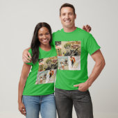 Oude films beeldmontage 5 grappig t-shirt (Unisex)