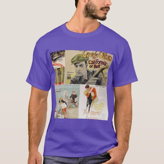 Oude films beeldmontage 5 vintage t-shirt (Voorkant)
