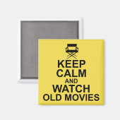 Oude films houden kalm en bekijken magneet (Voorkant / Achterkant)