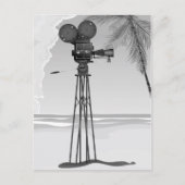 Oude filmtijd  filmcamera. briefkaart (Voorkant)