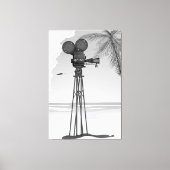 Oude filmtijd  filmcamera. canvas afdruk (Voorkant)
