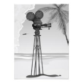 Oude filmtijd  filmcamera. foto afdruk (Voorkant)