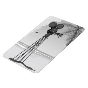 Oude filmtijd  filmcamera. magneet