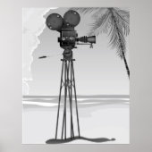 Oude filmtijd  filmcamera. poster (Voorkant)