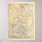 Oude Finse kaart (1923)  Finse atlas Poster (Voorkant)