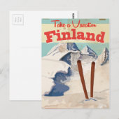 Oude Finse Reisposter Briefkaart (Voorkant / Achterkant)