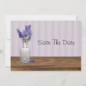Oude flacon met lavendel Sla de datum op Save The Date (Voorkant)