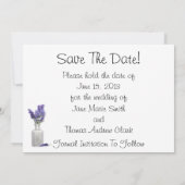 Oude flacon met lavendel Sla de datum op Save The Date (Achterkant)