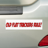 Oude Flat Trackers-regel! Bumpersticker (Op auto)