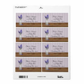 Oude fles met etiket op lavendel (Full Sheet)