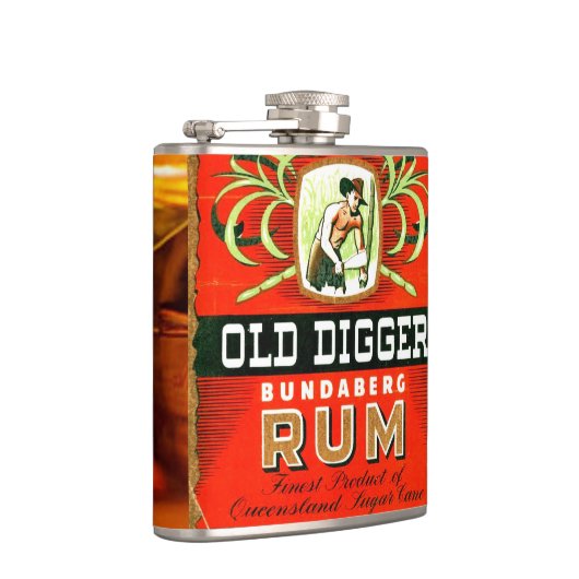 Oude flesje met witte flesje Heupfles (Rechts)