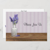 Oude flesje van de uitnodiging van het lavendehuwe (Voorkant / Achterkant)