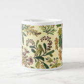 Oude flora overvloed grote koffiekop (Voorkant)