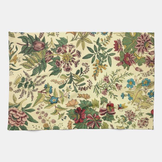 Oude flora overvloed theedoek (Horizontaal)