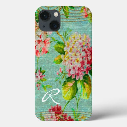Oude  Floral Delight Monogram Case-Mate iPhone Case (Achterkant)