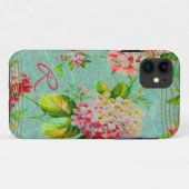 Oude  Floral Delight Monogram Case-Mate iPhone Case (Achterkant (horizontaal))