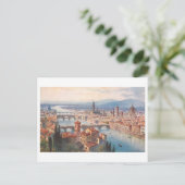 Oude Florence stadsgezicht Briefkaart (Staand voorkant)