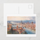 Oude Florence stadsgezicht Briefkaart (Voorkant / Achterkant)