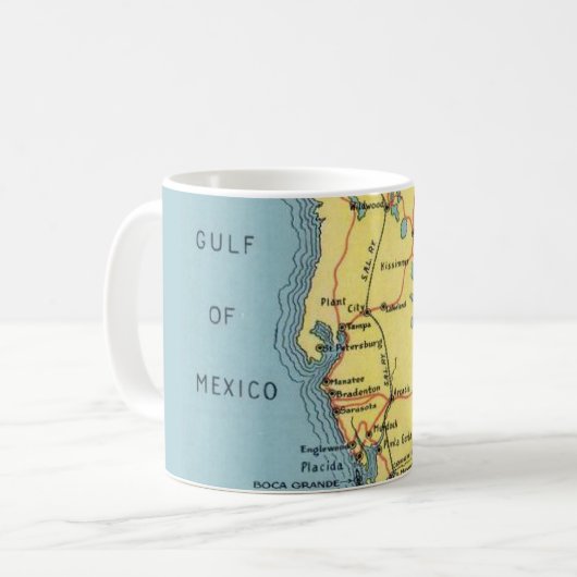 Oude Florida Golf van Mexico Koffiemok (Voorkant links)