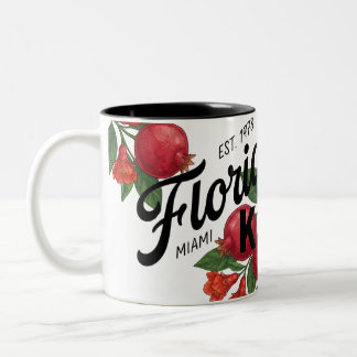 Oude Florida Granaatappel Miami Botanische Fruit  Tweekleurige Koffiemok