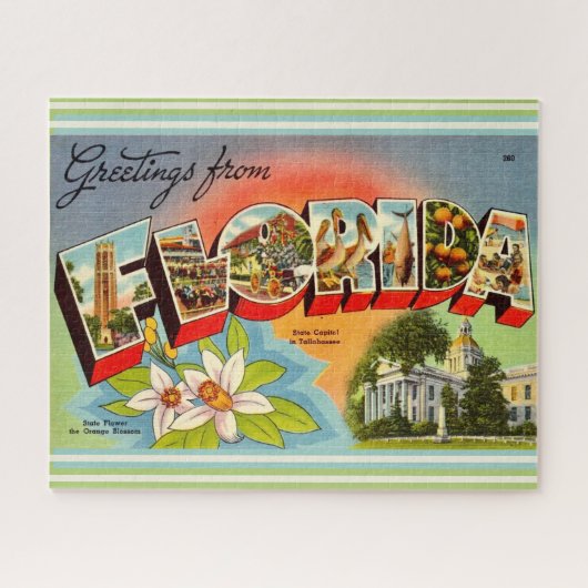 Oude Florida Groet Legpuzzel (Horizontaal)