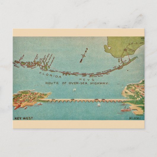 Oude Florida Keys - Miami  Briefkaart (Voorkant)