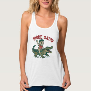 Oude Florida Kitsch Ridde Gator Retro Alligator Tanktop