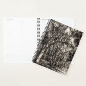 Oude Florida Oak Hammock Grafiet Schets | Rockledg Planner (Display)