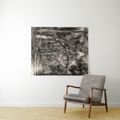 Oude Florida Oak Hammock Grafiet Schets | Rockledg Wandkleed (In Situ (horizontaal))