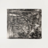 Oude Florida Oak Hammock Grafiet Schets | Rockledg Wandkleed (Voorkant (horizontaal))