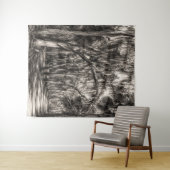Oude Florida Oak Hammock Grafiet Schets | Rockledg Wandkleed (In Situ (horizontaal))