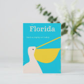 Oude Florida Pelikaan reisposter Briefkaart (Staand voorkant)
