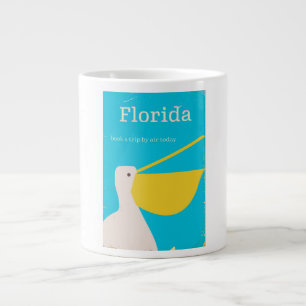 Oude Florida Pelikaan reisposter Grote Koffiekop