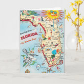 Oude Florida Reis Kaart (Gele Bloem)