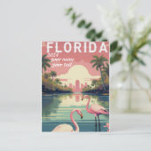 Oude Florida Reisposter Poster Briefkaart (Staand voorkant)