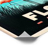 Oude Floridaanse Flamingo Reisposter Poster (Hoek)