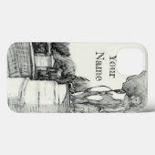 Oude fontein in het park met beeldhouwjongen Case-Mate iPhone case (Achterkant (horizontaal))