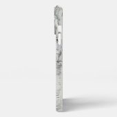 Oude fontein in het park met beeldhouwjongen iPhone hoesje (Linkerkant)